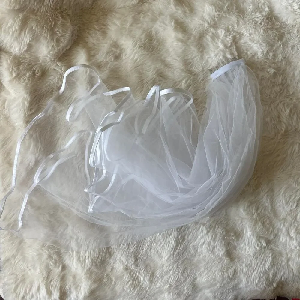 Unbranded Women's White Veil Hair-accessories